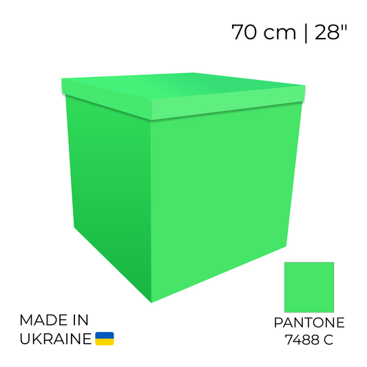 Surprise Balloon Box 70 cm | 28"  - Green (1 pc)