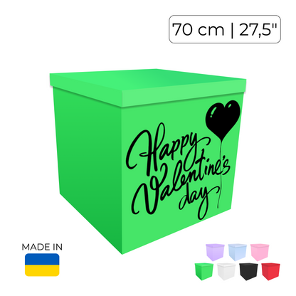 Printed Balloon Box "Happy Valentine's Day"