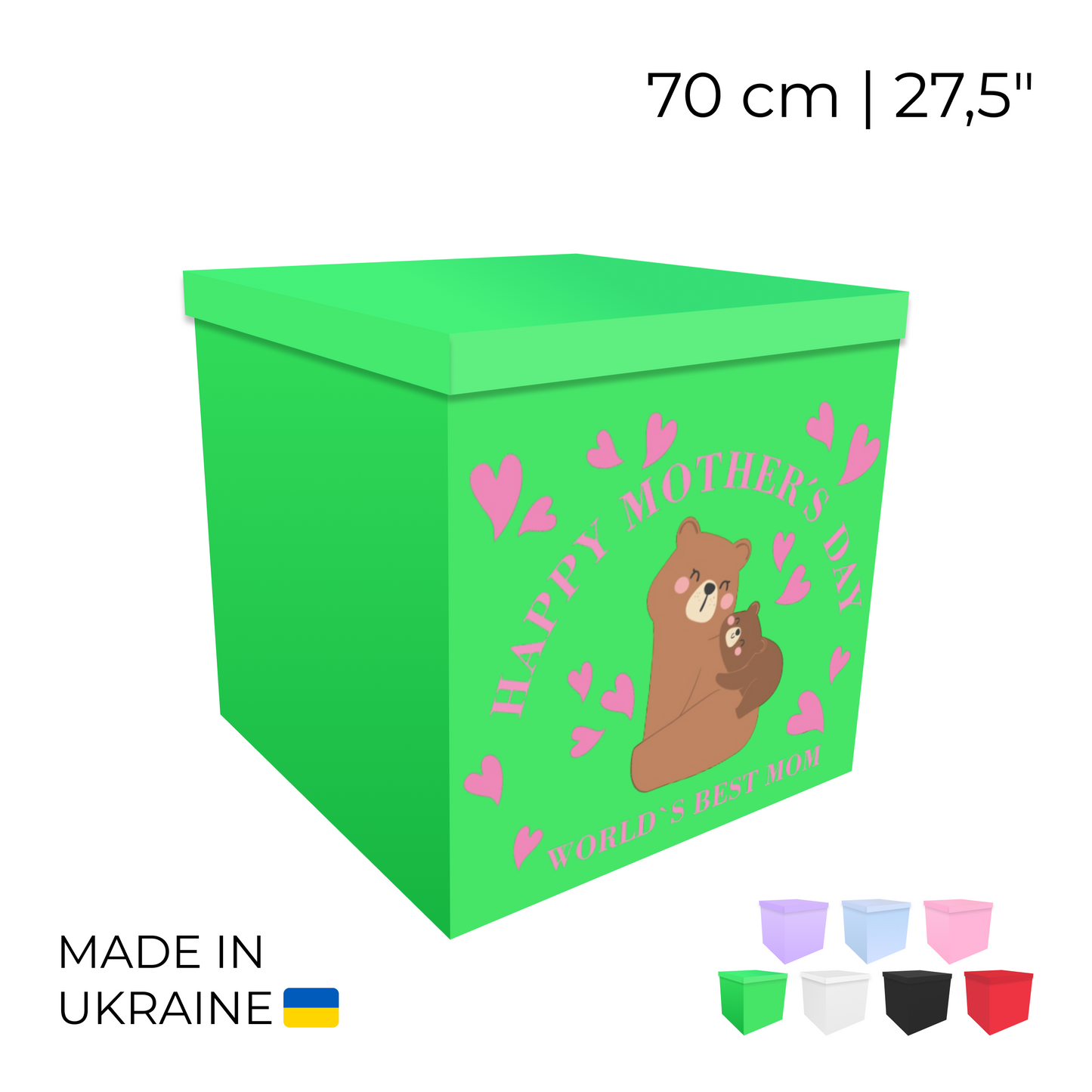 Printed Balloon Box 70 cm | 28" - "Happy Mother's day"