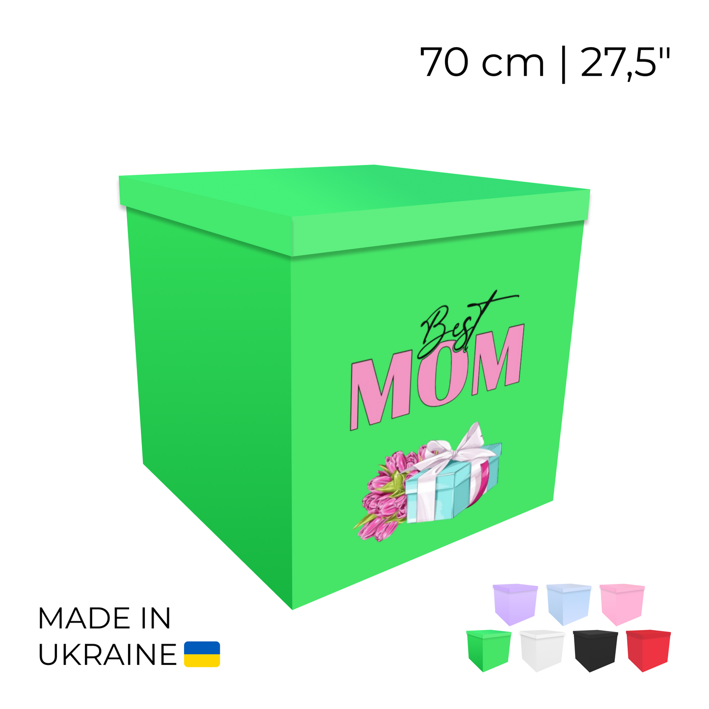 Printed Balloon Box " Best Mom"