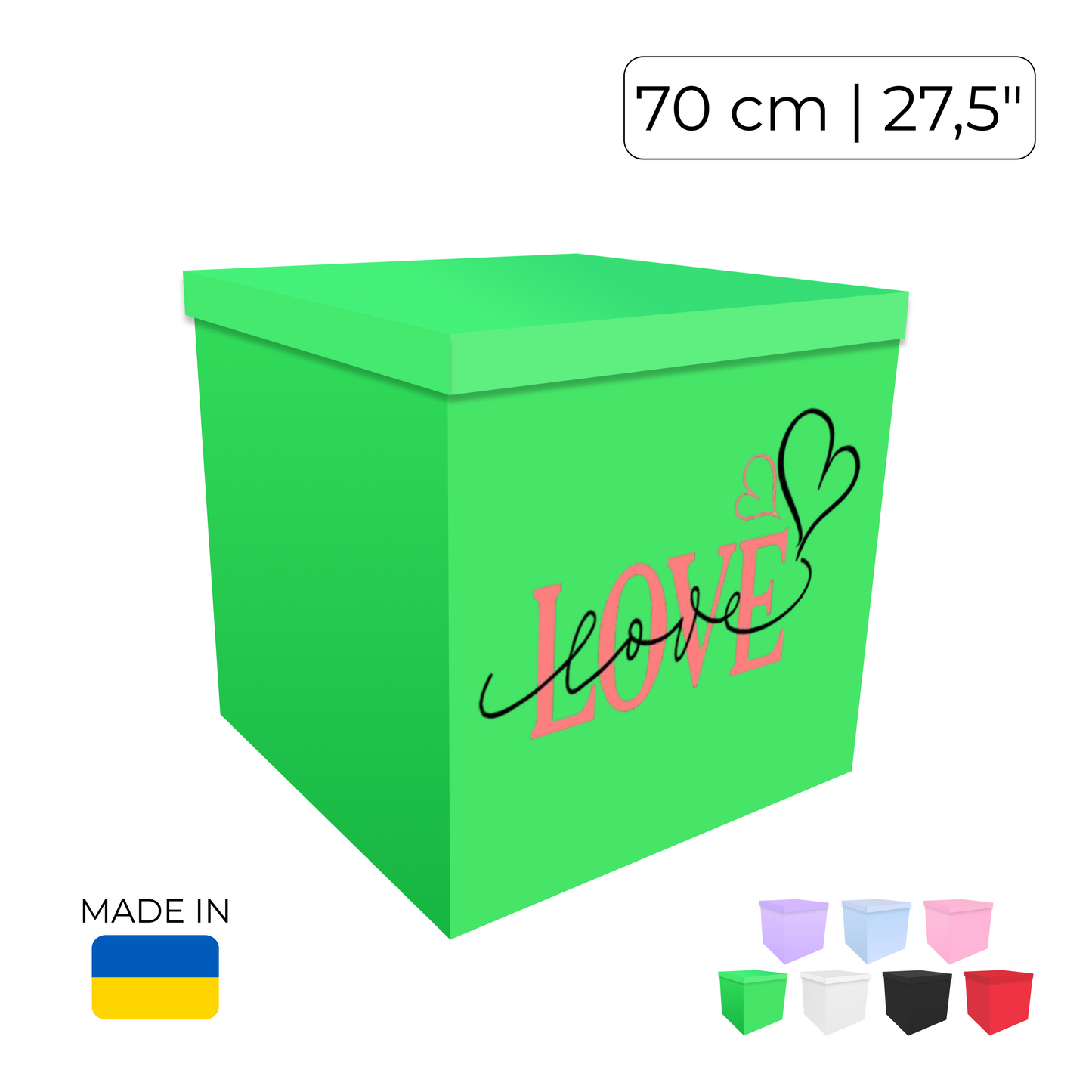 Printed Balloon Box "Love"