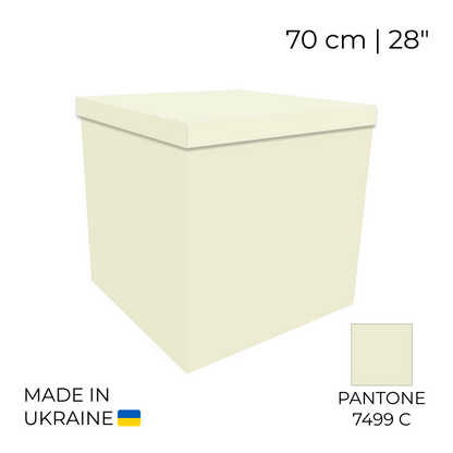Surprise Balloon Box 70 cm | 28"  - Ivory (1 pc)