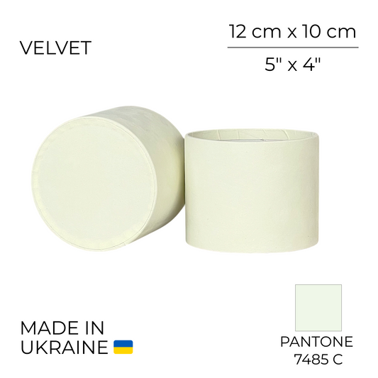 Velvet Round Flower Box 5" x 4" | 12 × 10 cm Ivory (1 pc)