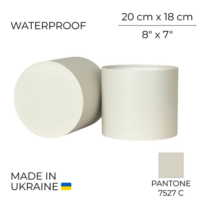 Round Flower Box 8" x 7" | 20 × 18 cm Latte (1 pc)