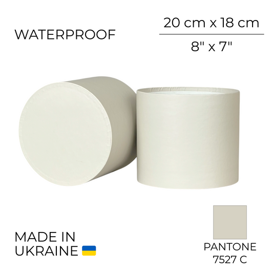 Round Flower Box 8" x 7" | 20 × 18 cm Latte (1 pc)