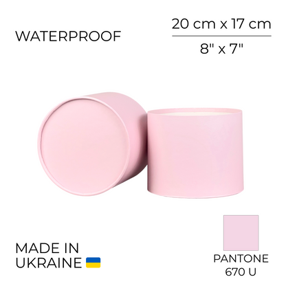 Round Flower Box 8" x 7" | 20 × 17 cm Light Pink (1 pc)