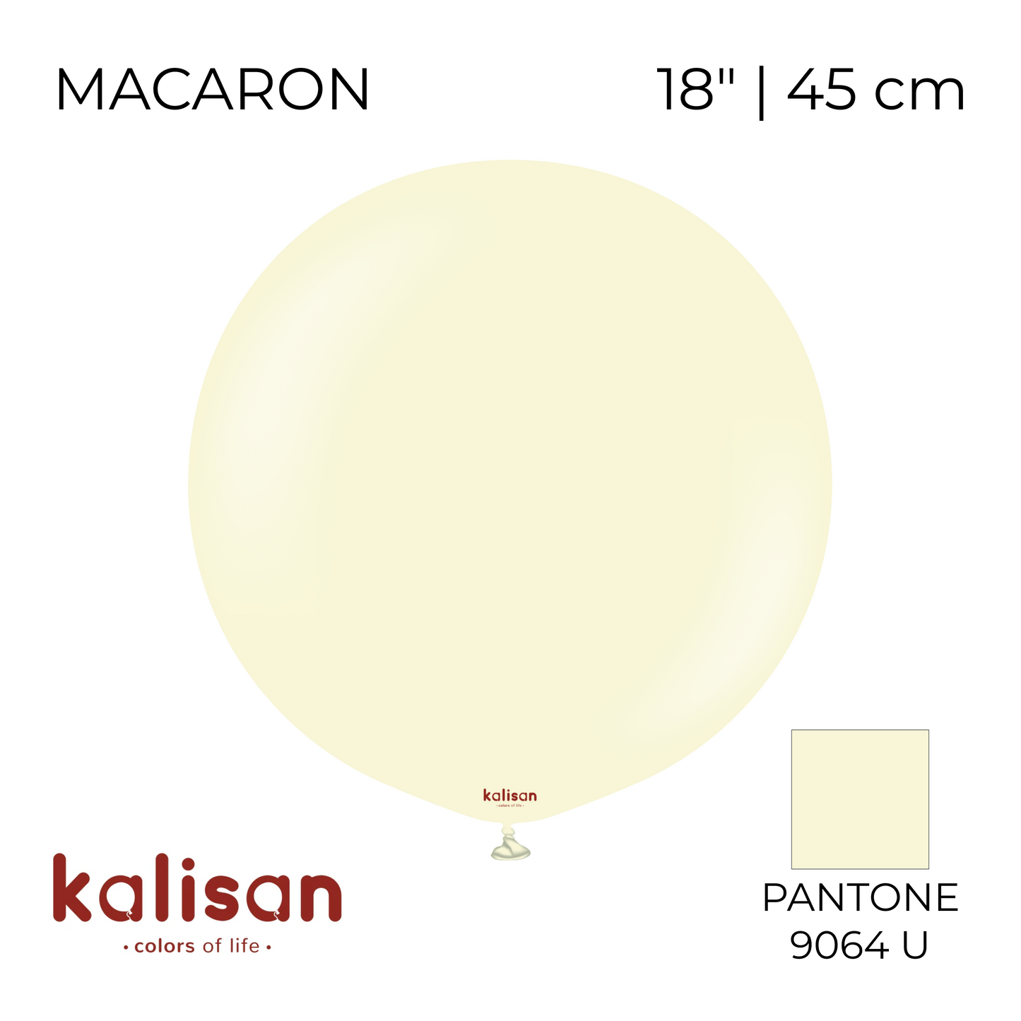 Kalisan 18" | Macaron 03 Pale Yellow (25 pcs)