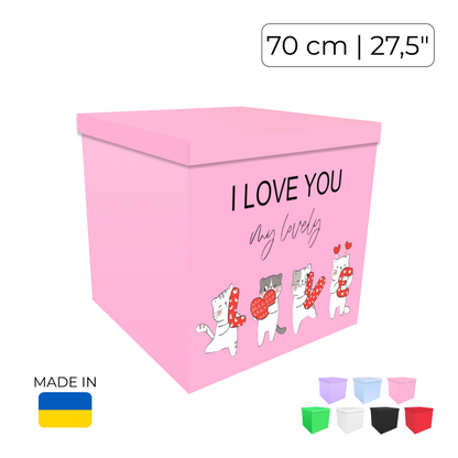 Printed Balloon Box "I Love You, My Lovely"