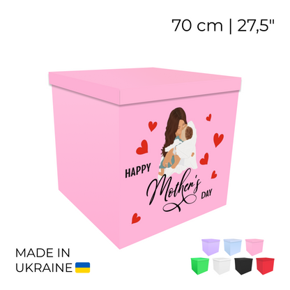 Printed Balloon Box 70 cm | 28" - "Happy Mother's day"