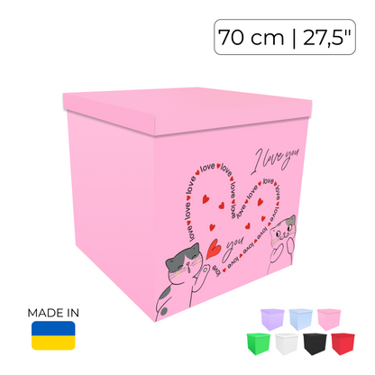 Printed Balloon Box "I Love You"