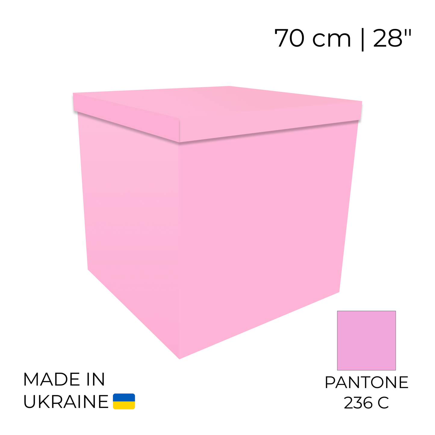 Surprise Balloon Box 70 cm | 28"  - Light Pink (1 pc)