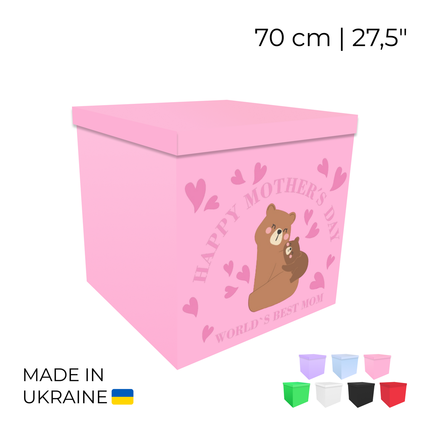 Printed Balloon Box 70 cm | 28" - "Happy Mother's day"