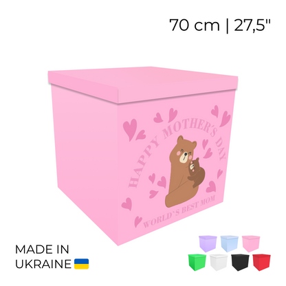 Printed Balloon Box 70 cm | 28" - "Happy Mother's day"