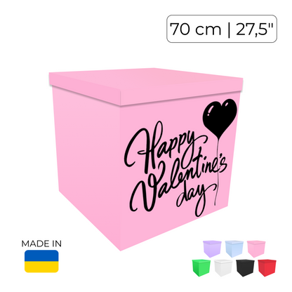 Printed Balloon Box "Happy Valentine's Day"