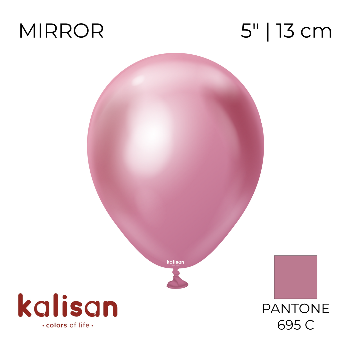 Kalisan 5" | Mirror 105 Pink (100 pcs)