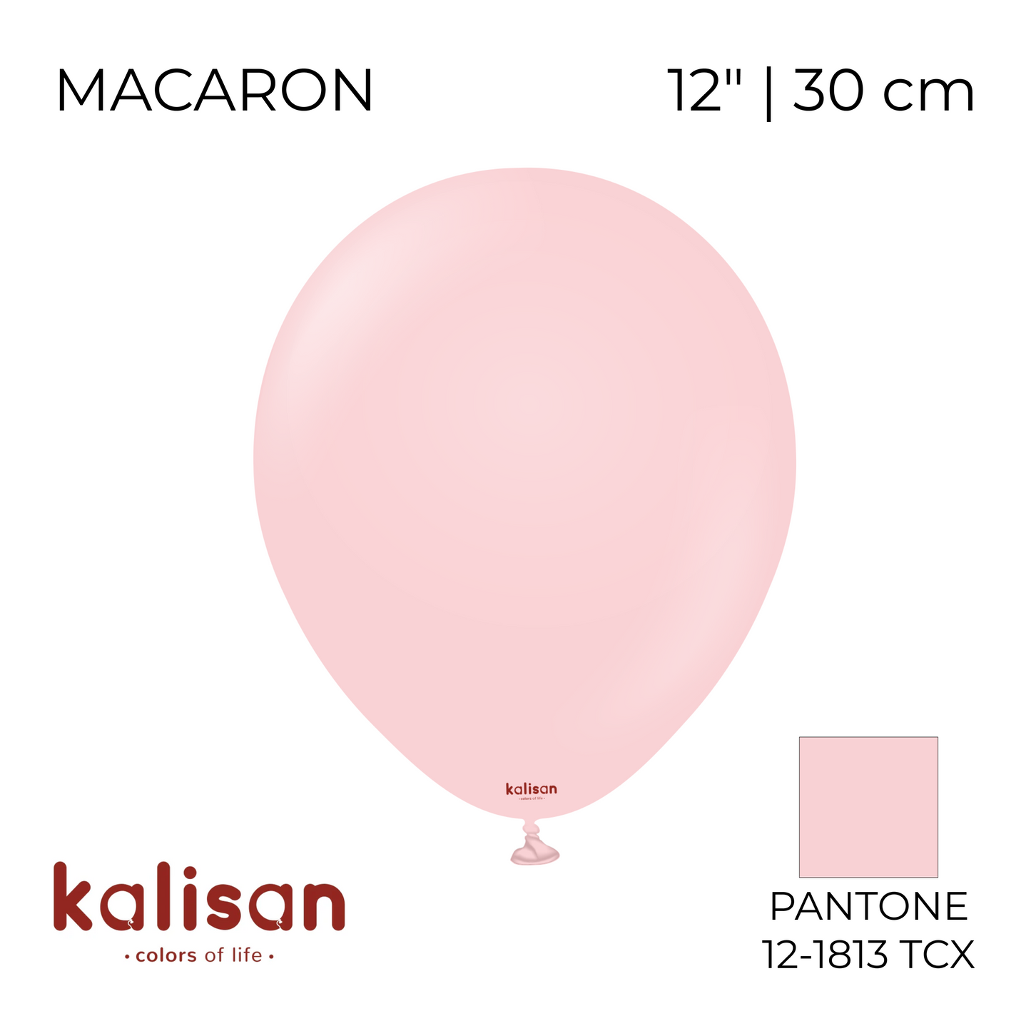 Kalisan 12" | Macaron 10 Pink (100 pcs)