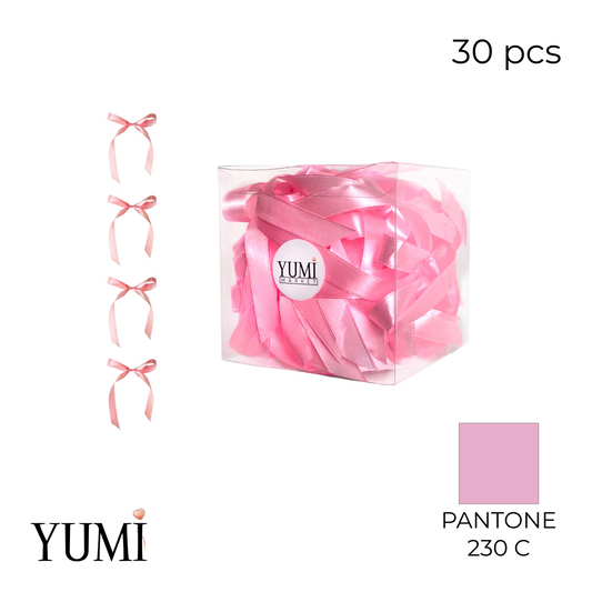 Satin Bow Set | Pink (30 pcs)