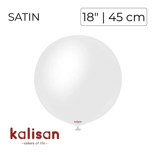 Kalisan 18" | Opaque Satin Snow White (25 pcs)