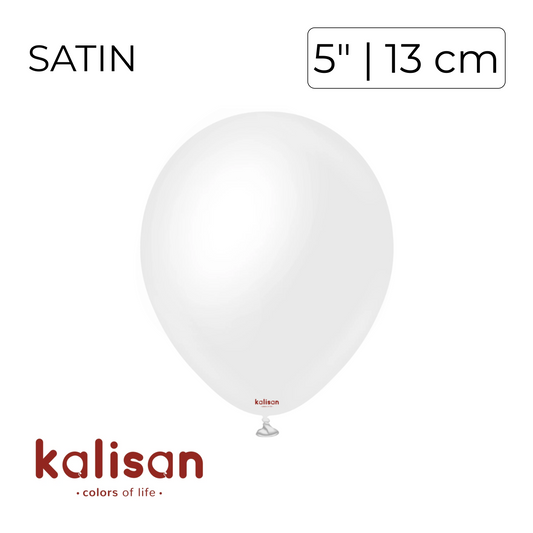 Kalisan 5" | Opaque Satin Snow White (100 pcs)