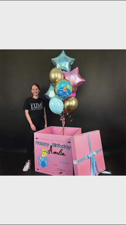 Surprise cardboard balloon box - Light pink