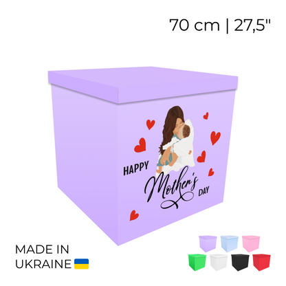 Printed Balloon Box 70 cm | 28" - "Happy Mother's day"
