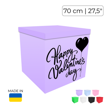 Printed Balloon Box "Happy Valentine's Day"