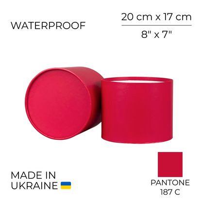 Round Flower Box 8" x 7" | 20 × 17 cm Raspberry (1 pc)