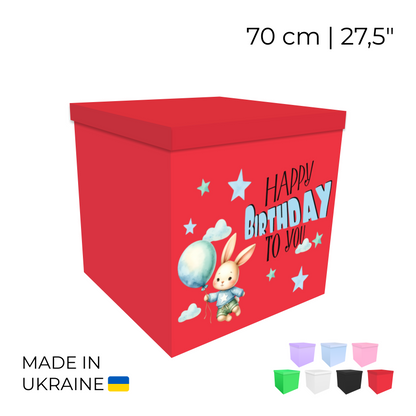 Printed Balloon Box "Happy Birthday"