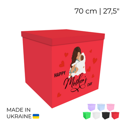 Printed Balloon Box 70 cm | 28" - "Happy Mother's day"