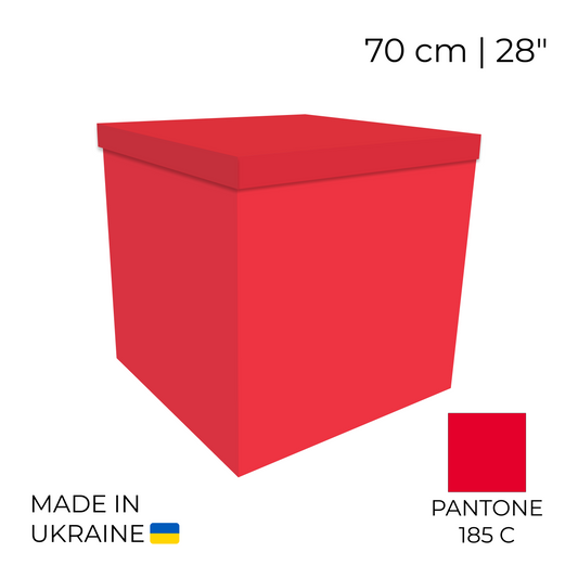 Surprise Balloon Box 70 cm | 28"  - Red (1 pc)