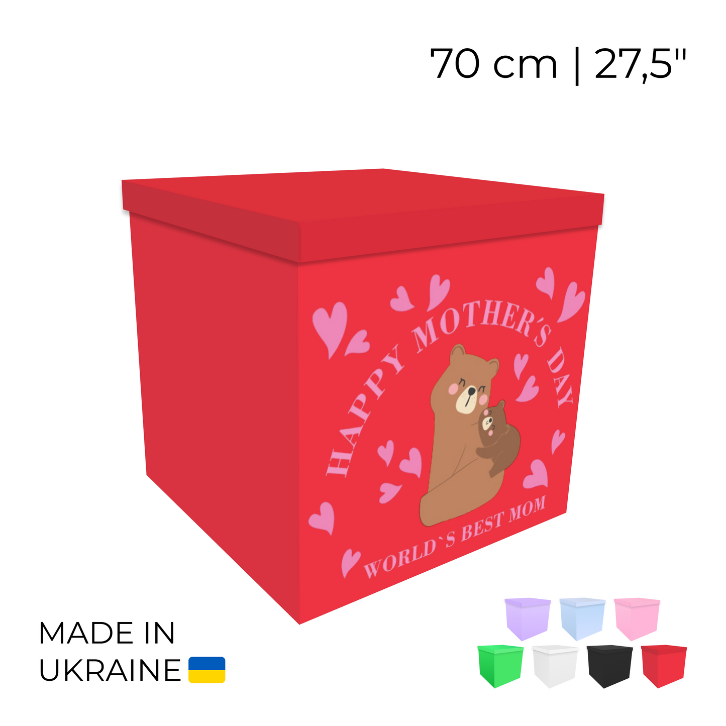 Printed Balloon Box 70 cm | 28" - "Happy Mother's day"