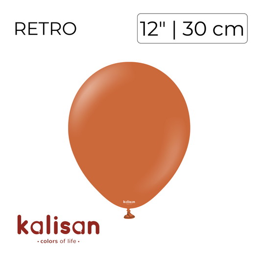 Kalisan 12" | Retro Rust Orange (100 pcs)