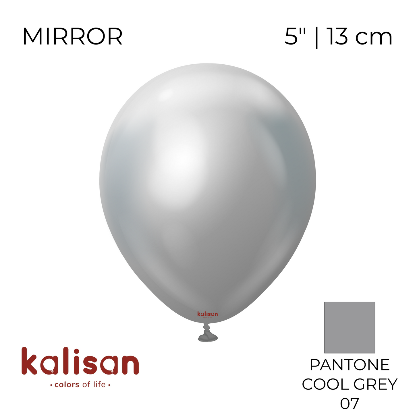 Kalisan 5" | Mirror 102 Silver (100 pcs)