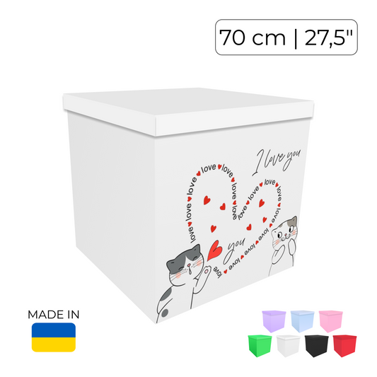 Printed Balloon Box "I Love You"