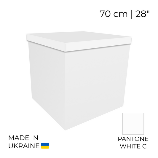 Surprise Balloon Box 70 cm | 28"  - White (1 pc)