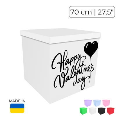 Printed Balloon Box "Happy Valentine's Day"