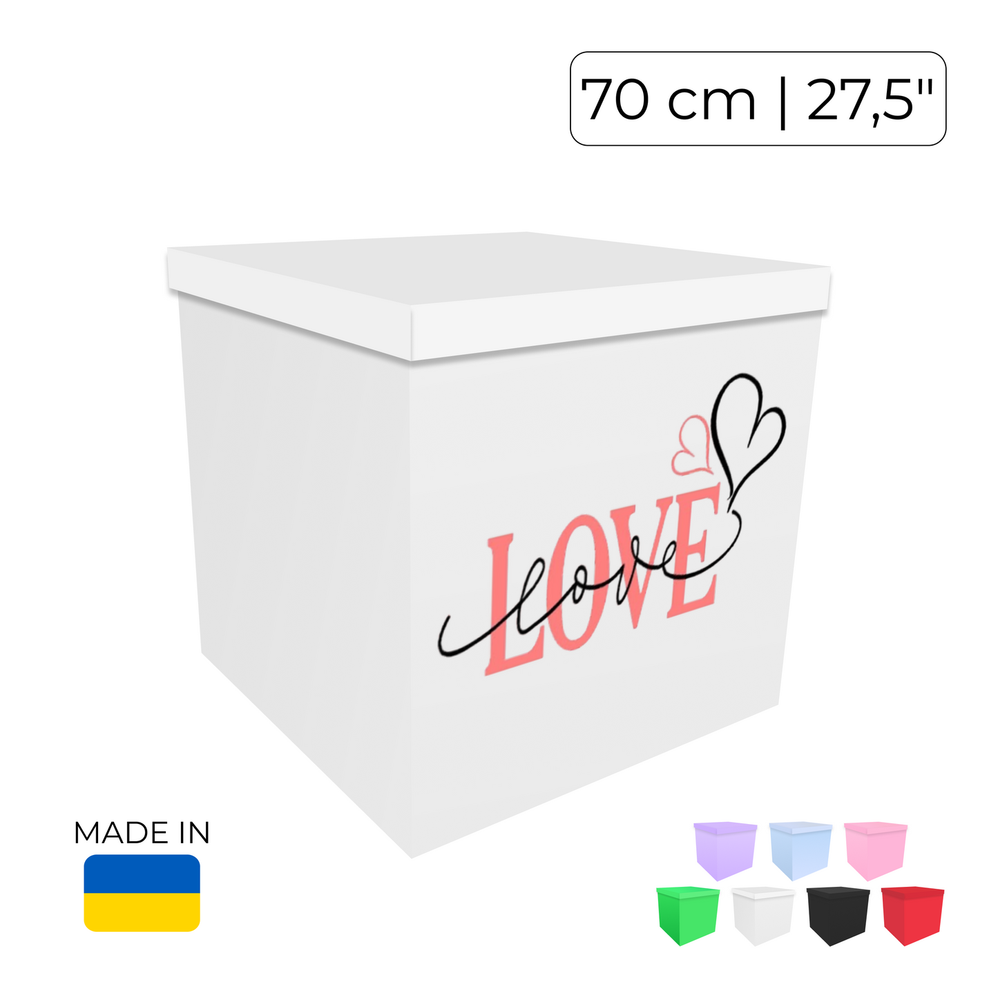 Printed Balloon Box "Love"