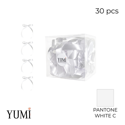 Satin Bow Set | White (30 pcs)