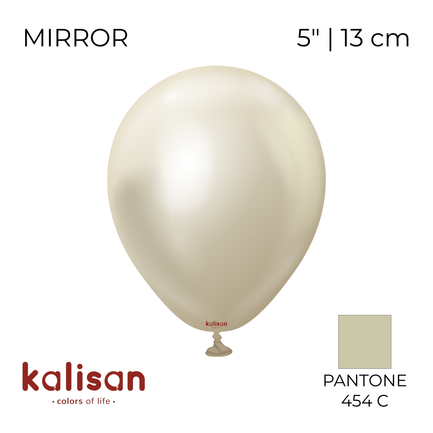 Kalisan 5" | Mirror 110 White Gold (100 pcs)