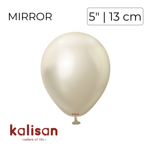 Kalisan 5" | Mirror White Gold (100 pcs)