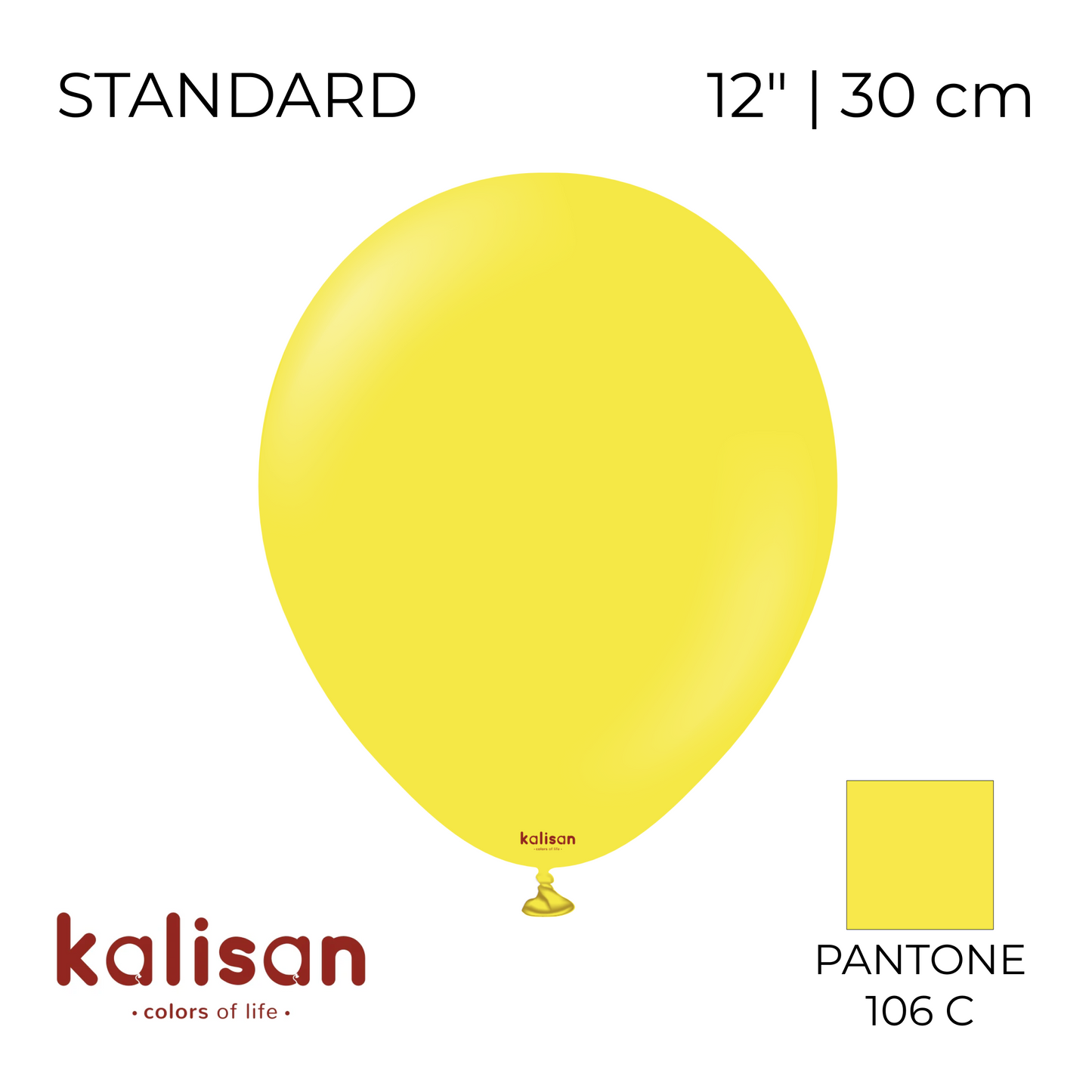 Kalisan 12" | Standard 23 Yellow (100 pcs)